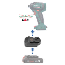 Lade das Bild in den Galerie-Viewer, Bosch (Blau) 18V auf Metabo 18V CAS Batterieadapter