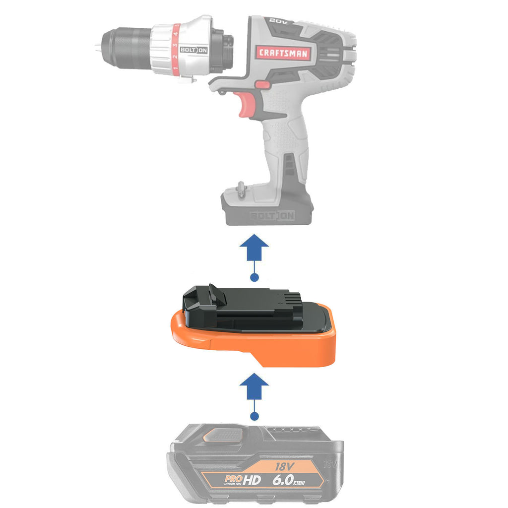 AEG 18V auf Craftsman Bolt-On 20V Akkuadapter