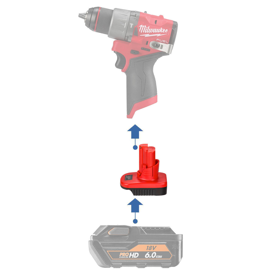 AEG 18V auf Milwaukee 12V Batterieadapter