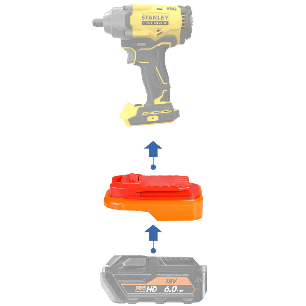AEG 18V auf Stanley V20 Batterieadapter