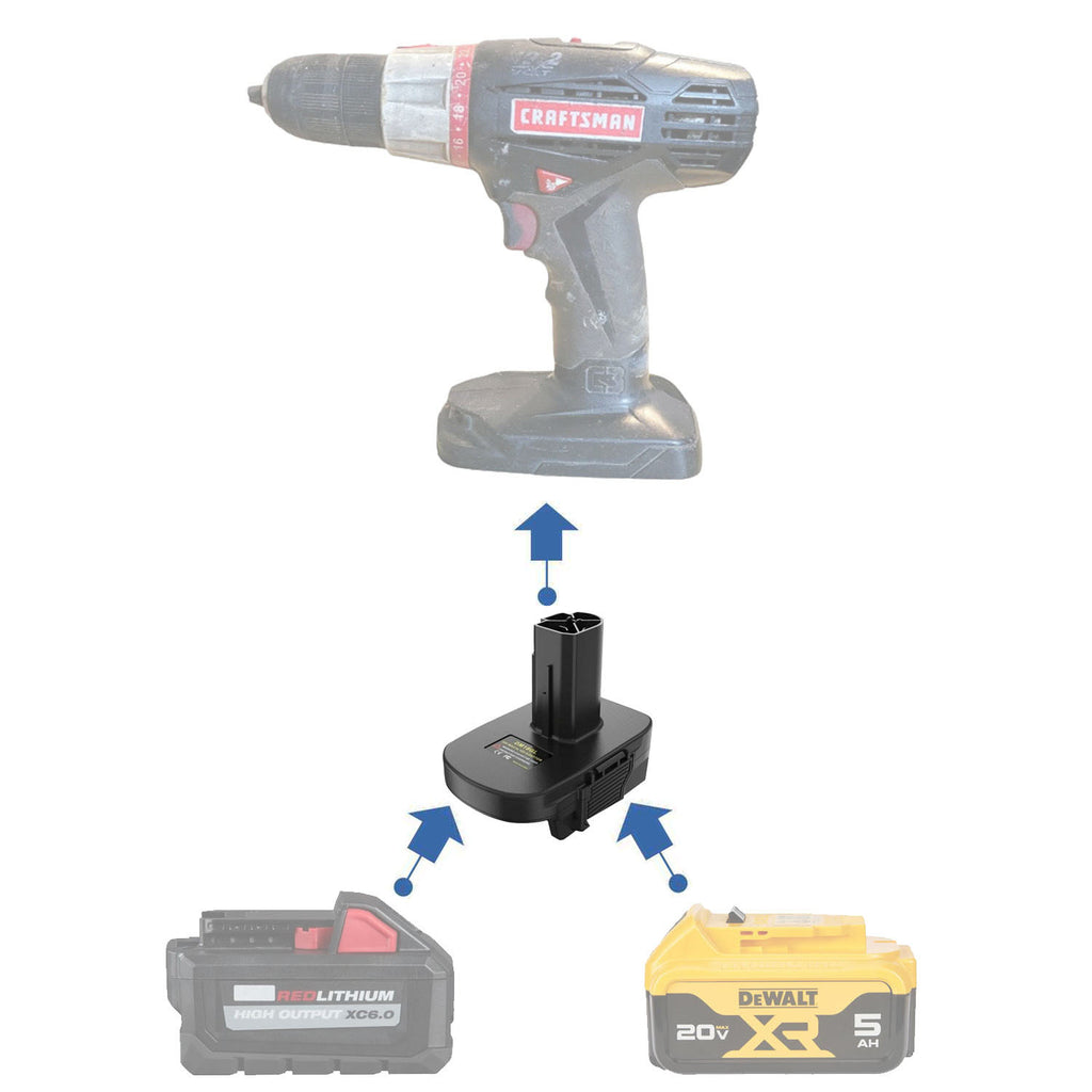 Milwaukee 18V vers Craftsman 19,2V Adaptateur de batterie