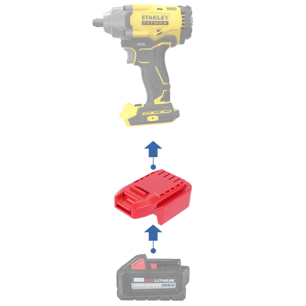 Milwaukee M18 auf Stanley V20 Akkuadapter