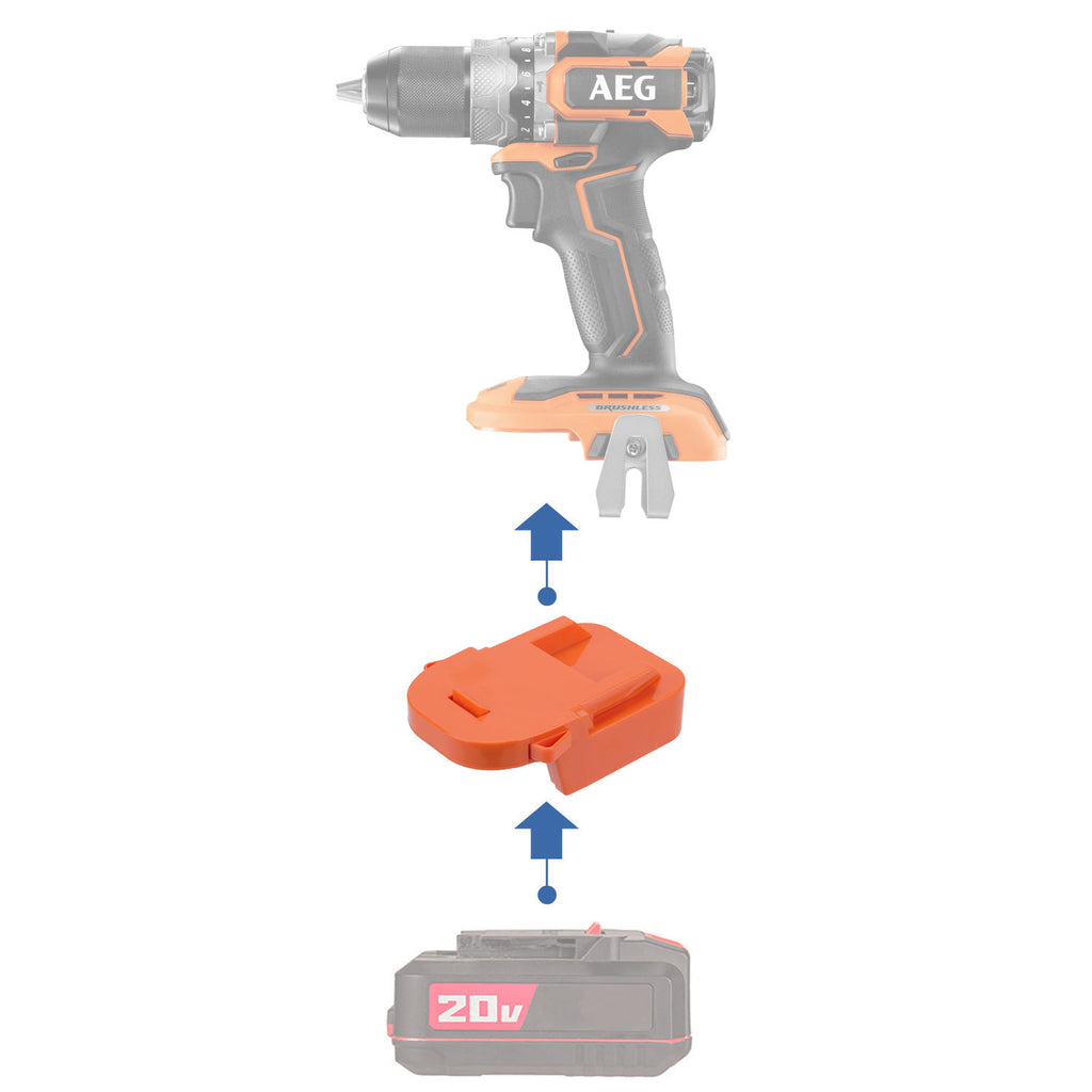 Bauer 20V vers AEG 18V Adaptateur de batterie