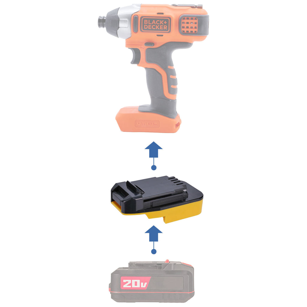 Bauer 20V auf Black and Decker 20V Akkuadapter