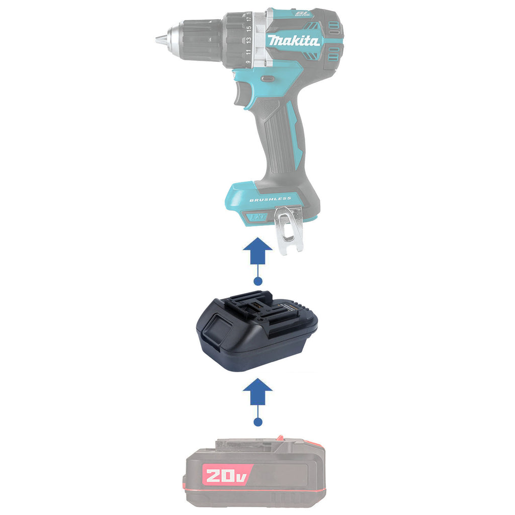 Adaptateur de batterie Bauer 20V vers Makita 18V