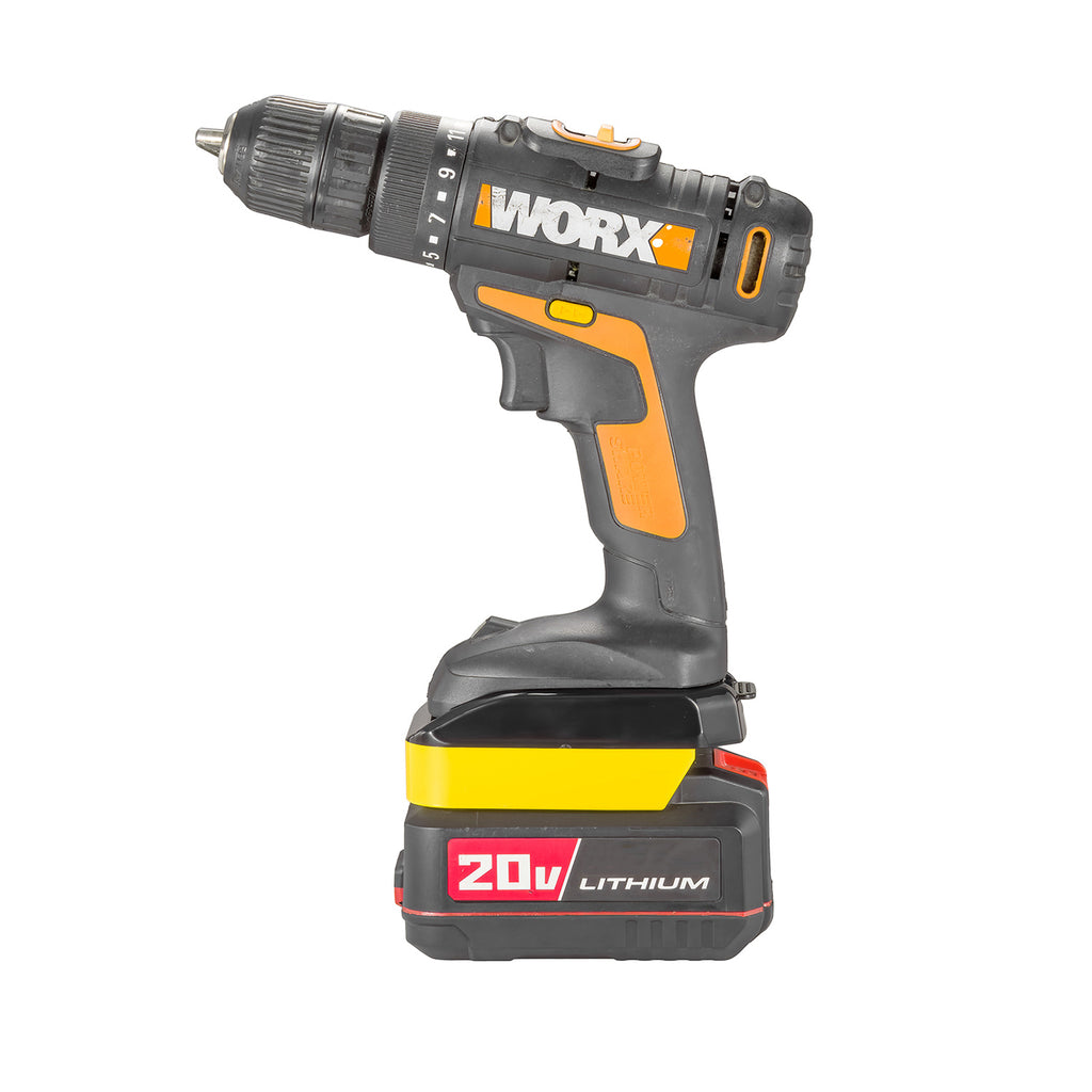 Adaptateur de batterie Bauer 20V vers WORX 20V PowerShare (Orange)