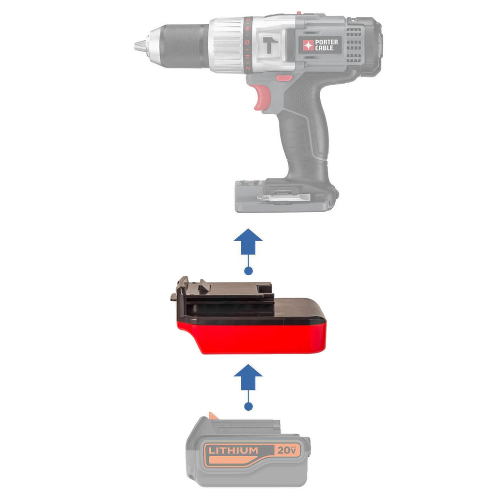 Black and Decker 20V auf Porter Cable 18V Batterieadapter