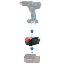 Load image into Gallery viewer, Black and Decker 20V to Bosch (Blue) 18V Battery Adapter
