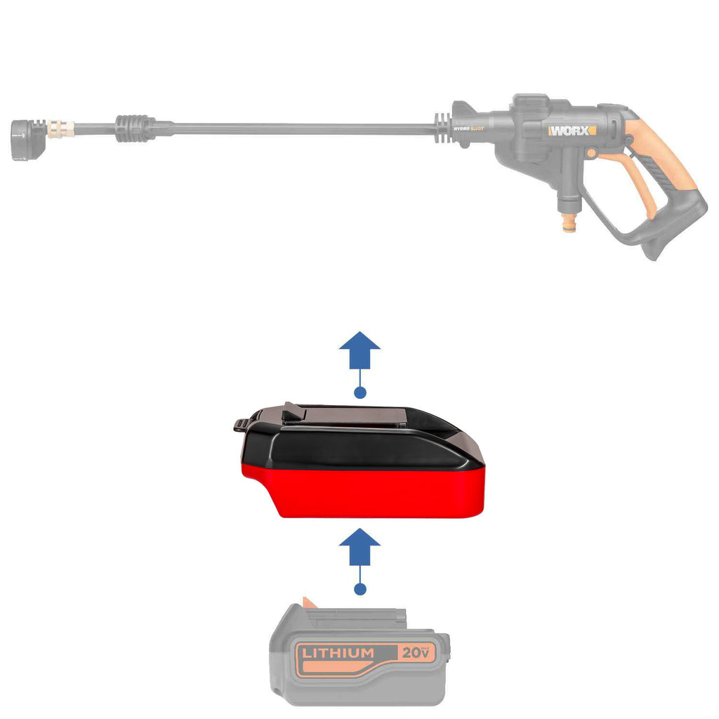 Adaptateur de batterie Black and Decker 20V vers WORX 20V (Orange) PowerShare