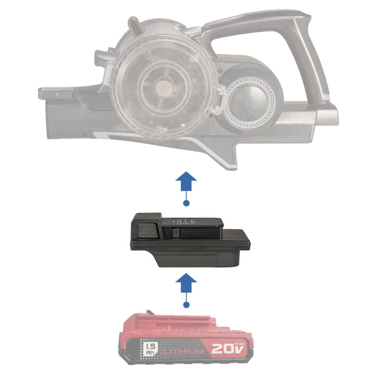 Porter Cable 20V auf Hoover 20V ONEPWR Batterieadapter