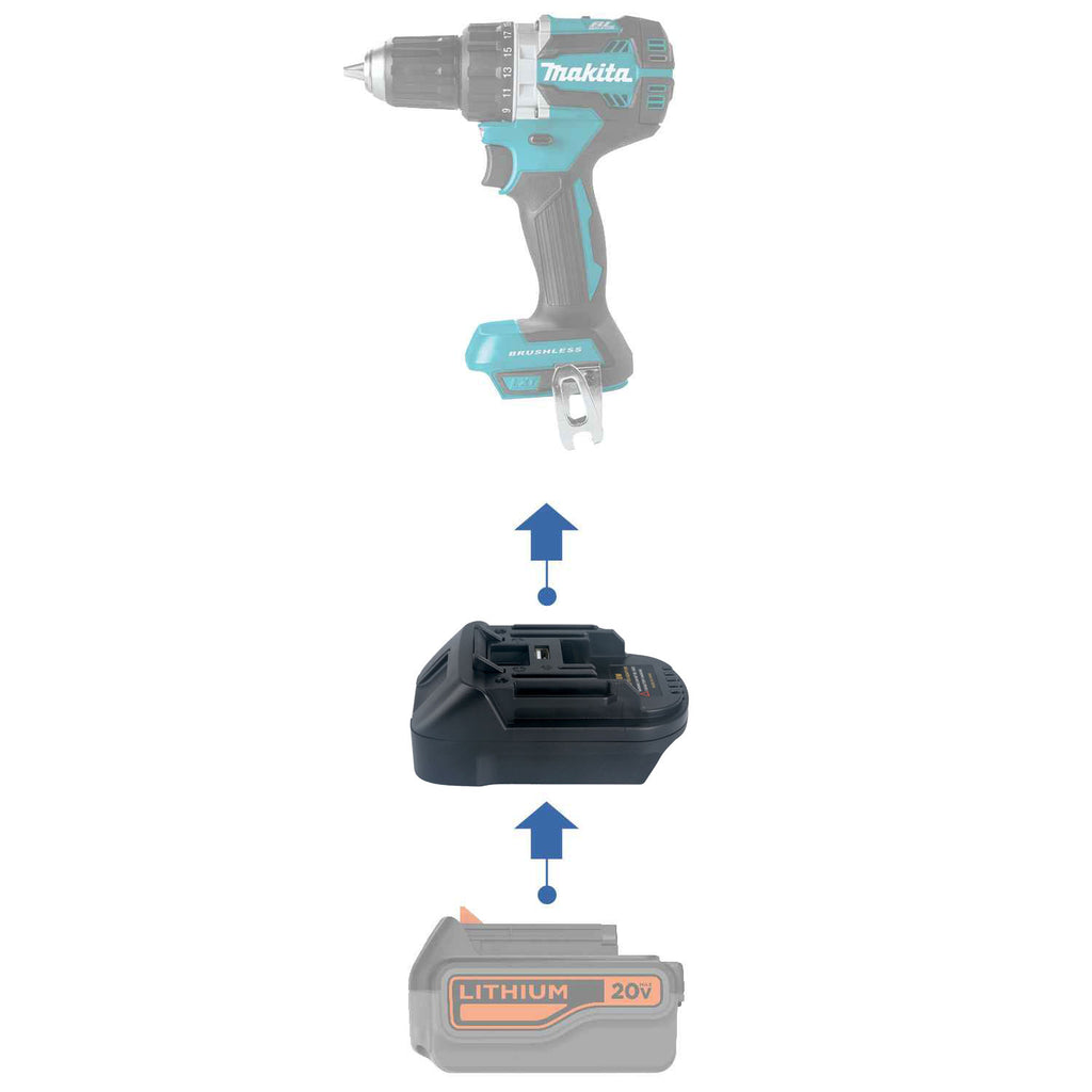 Black and Decker 20V vers Makita 18V Adaptateur de batterie