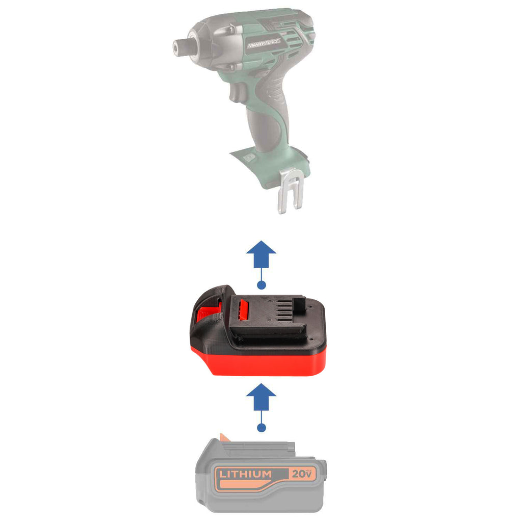 Black and Decker 20V auf Masterforce 20V Batterieadapter