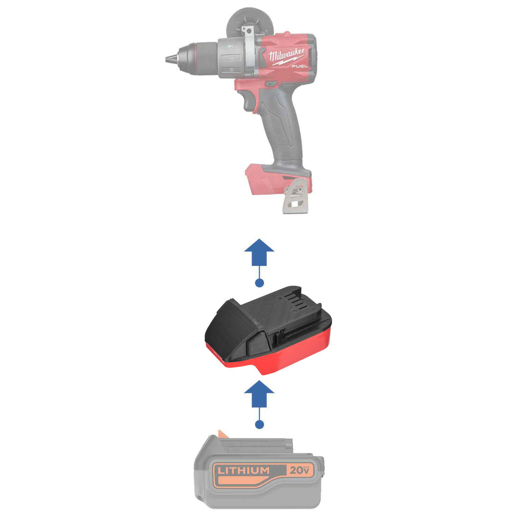 Black and Decker 20V to Milwaukee 18V Battery Adapter