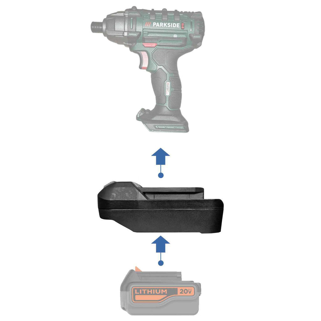 Black and Decker 20V vers Parkside X20V Adaptateur de batterie