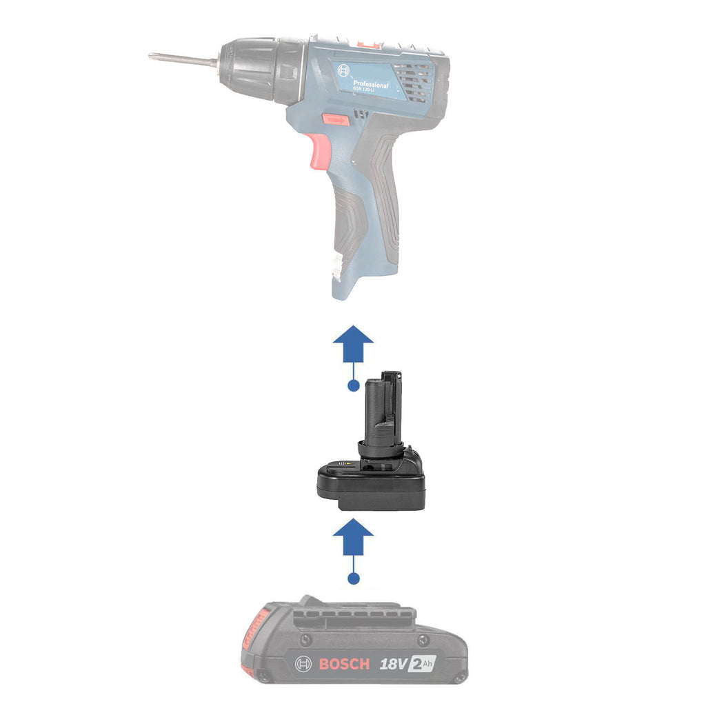 Bosch (Bleu) 18V vers Bosch 12V Adaptateur de batterie