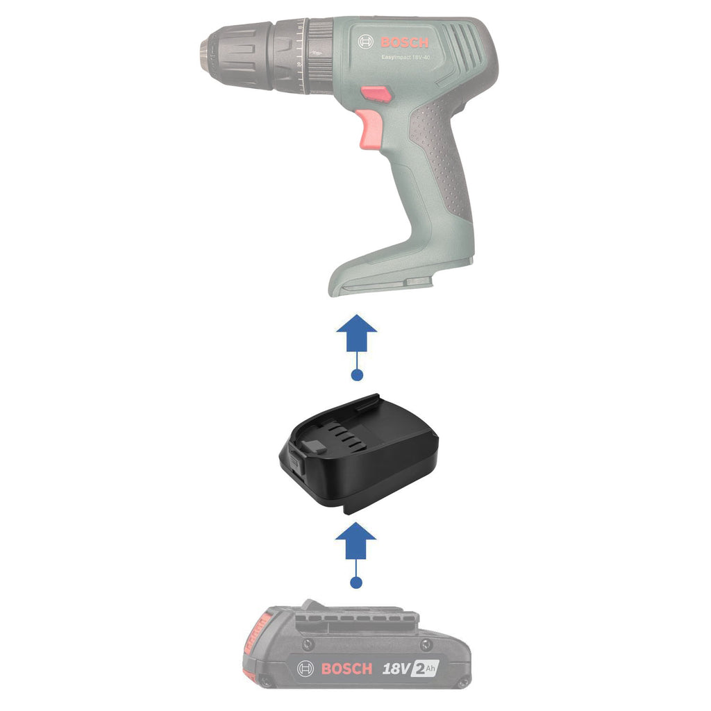 Bosch (Blau) 18V auf Bosch (Grün) 18V Batterieadapter