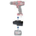 Bosch 18V PBA (Green) to Ozito 18V PXC battery adapter - compatibility diagram showing battery, adapter and drill driver