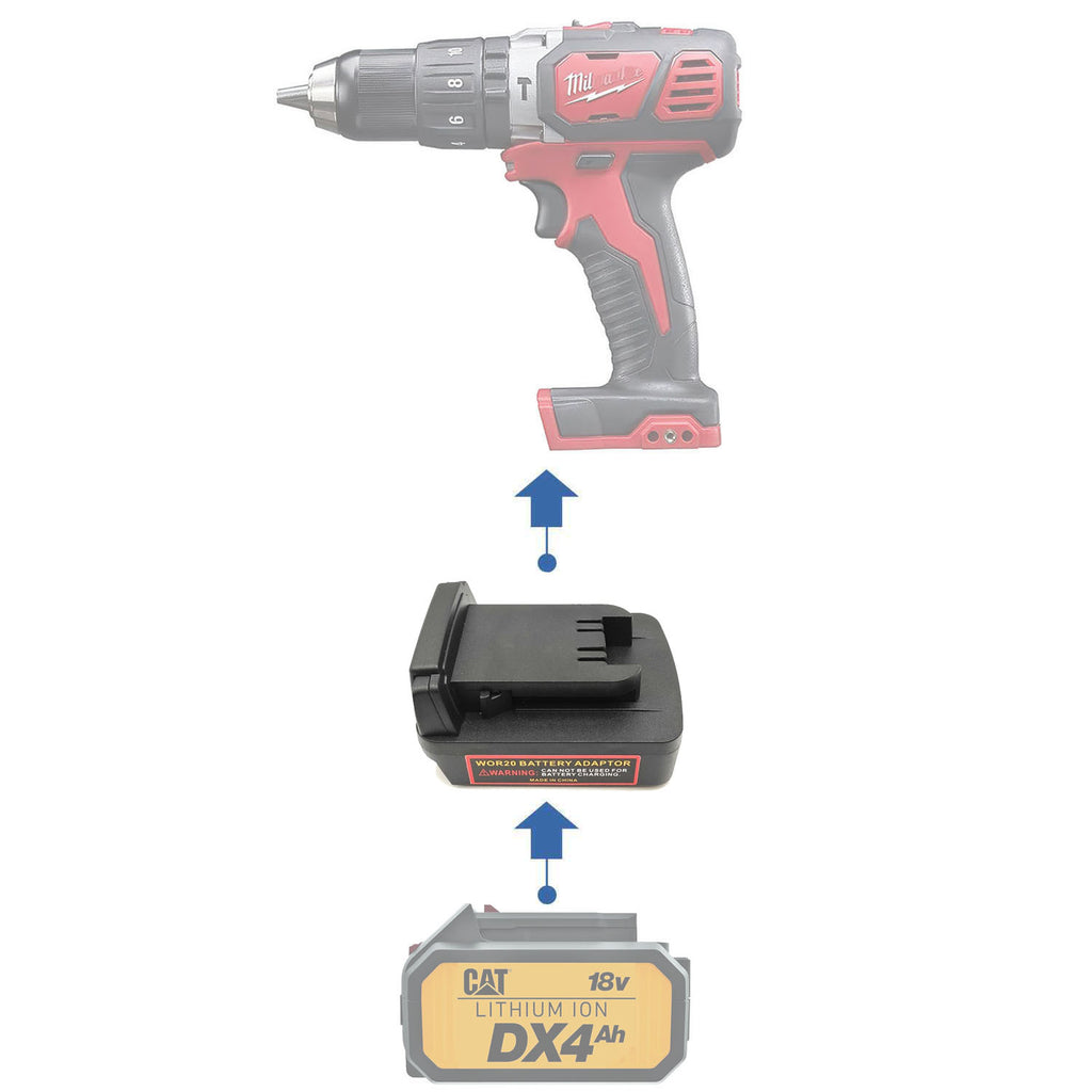 CAT 18V auf Milwaukee 18V Batterieadapter