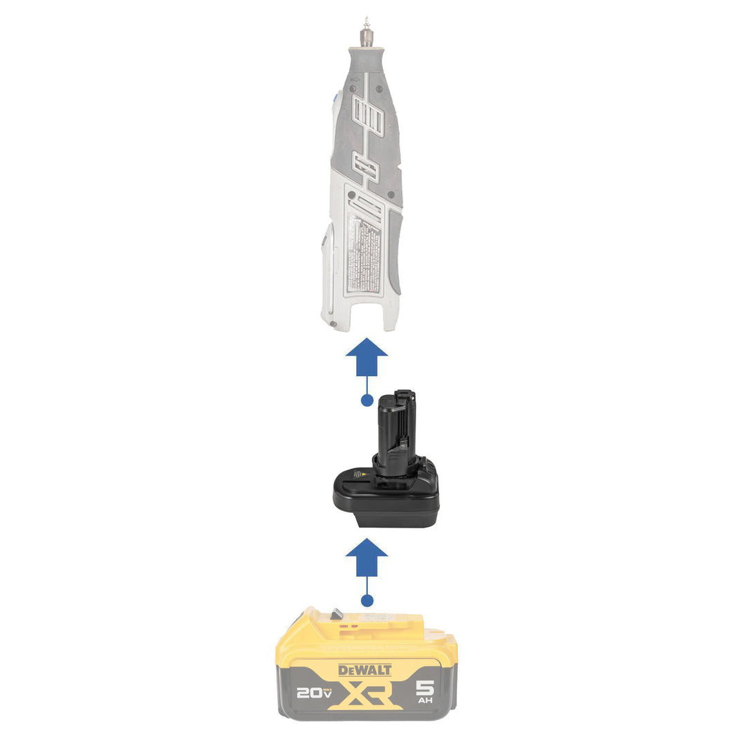 DeWalt 20V zu Dremel 12V (8220 8250) Batterieadapter