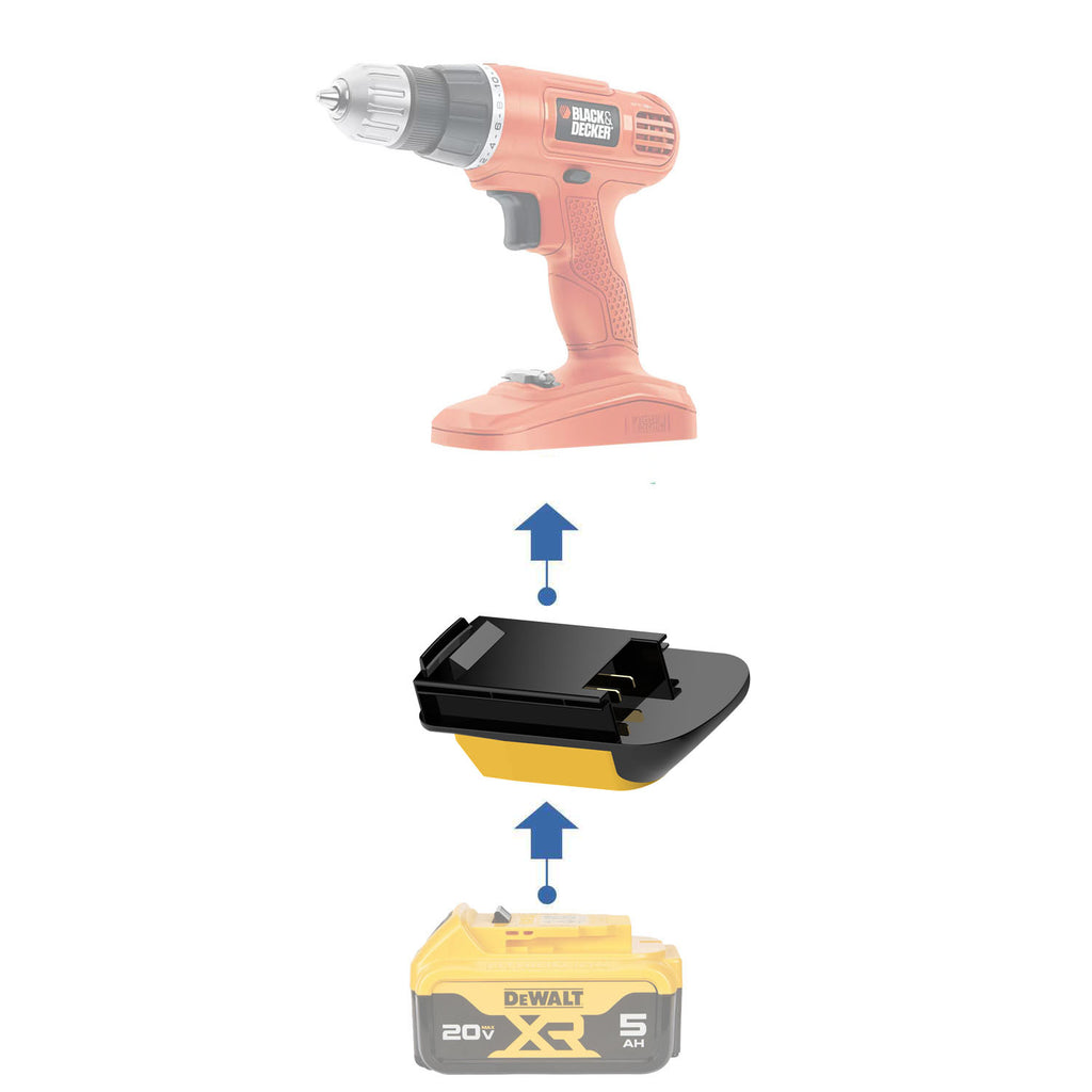 DeWalt 20V MAX auf Black and Decker 18V Ni-Cd Akkuadapter