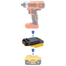 Lade das Bild in den Galerie-Viewer, DeWalt 20V auf Black and Decker 20V Batterieadapter
