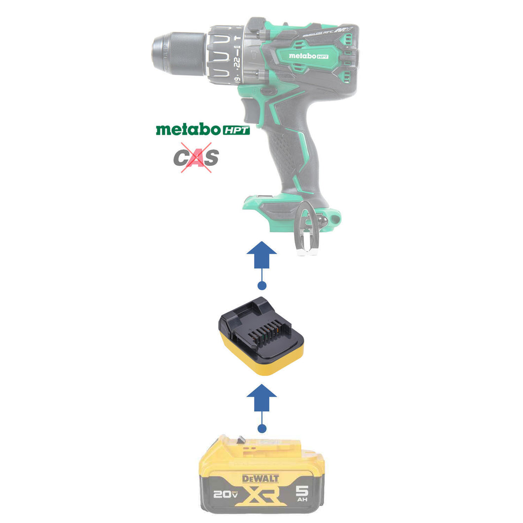 DeWalt 20V auf Metabo HPT 18V Batterieadapter