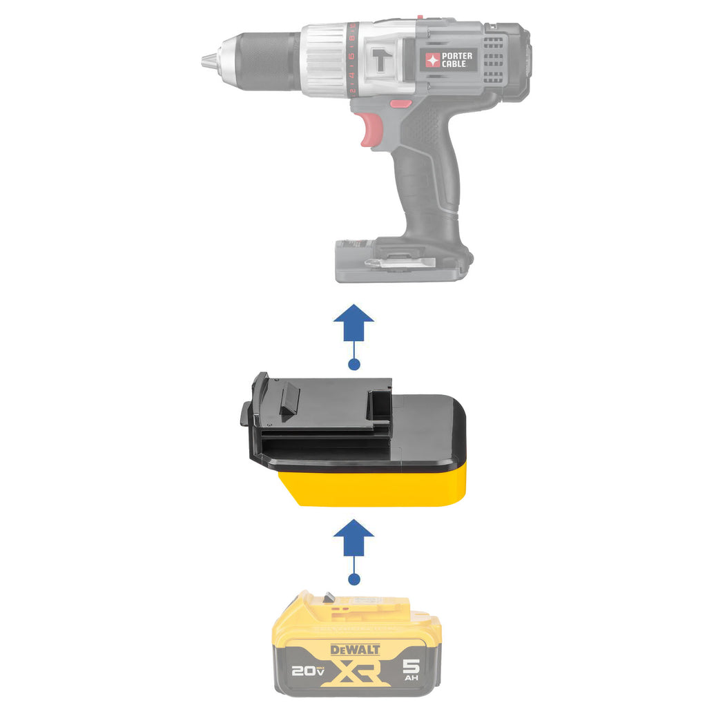 Adaptateur de batterie DeWalt 20V vers Porter Cable 18V