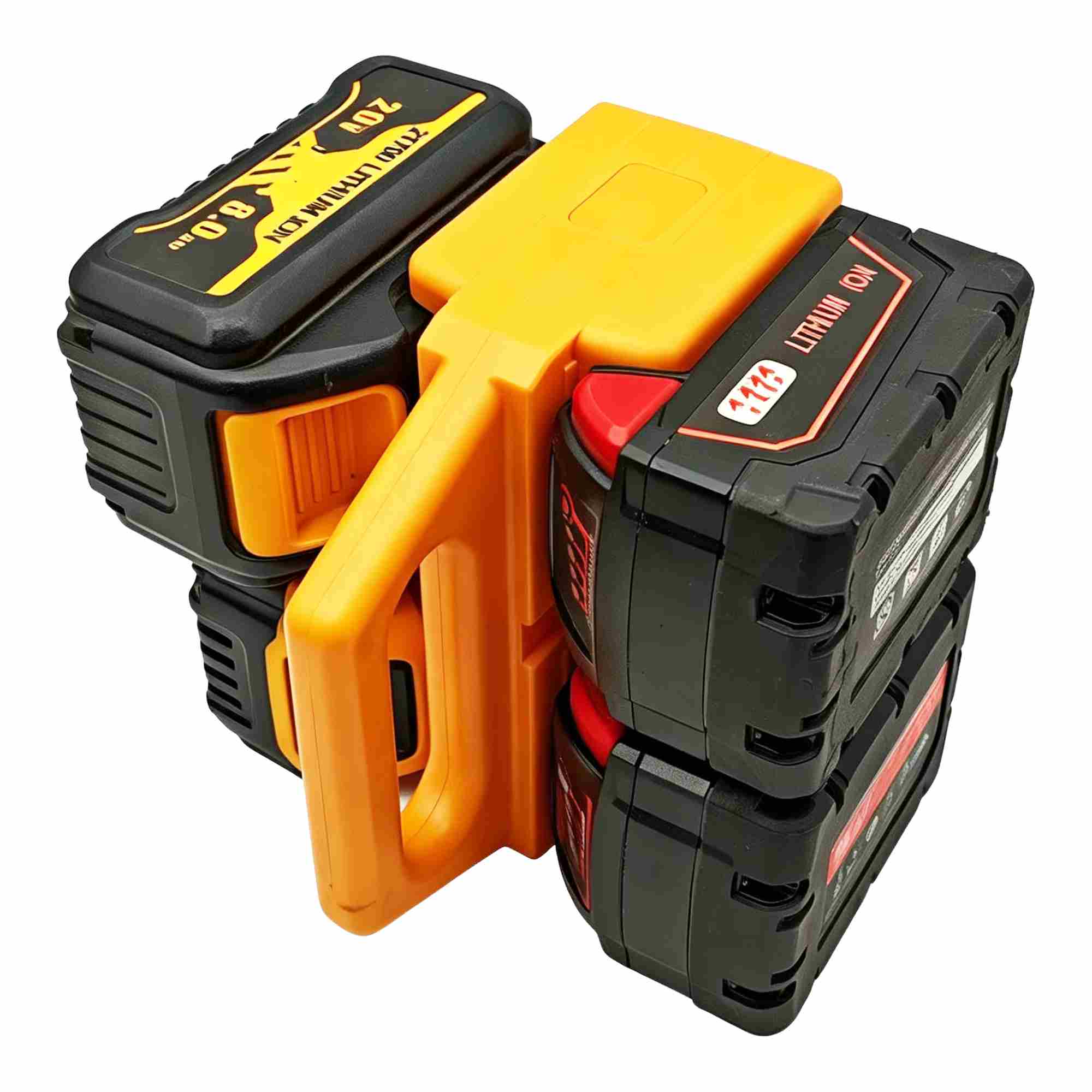 4-fach-Akkuhalter und Träger für DeWalt 20V MAX / 18V XR Akkus