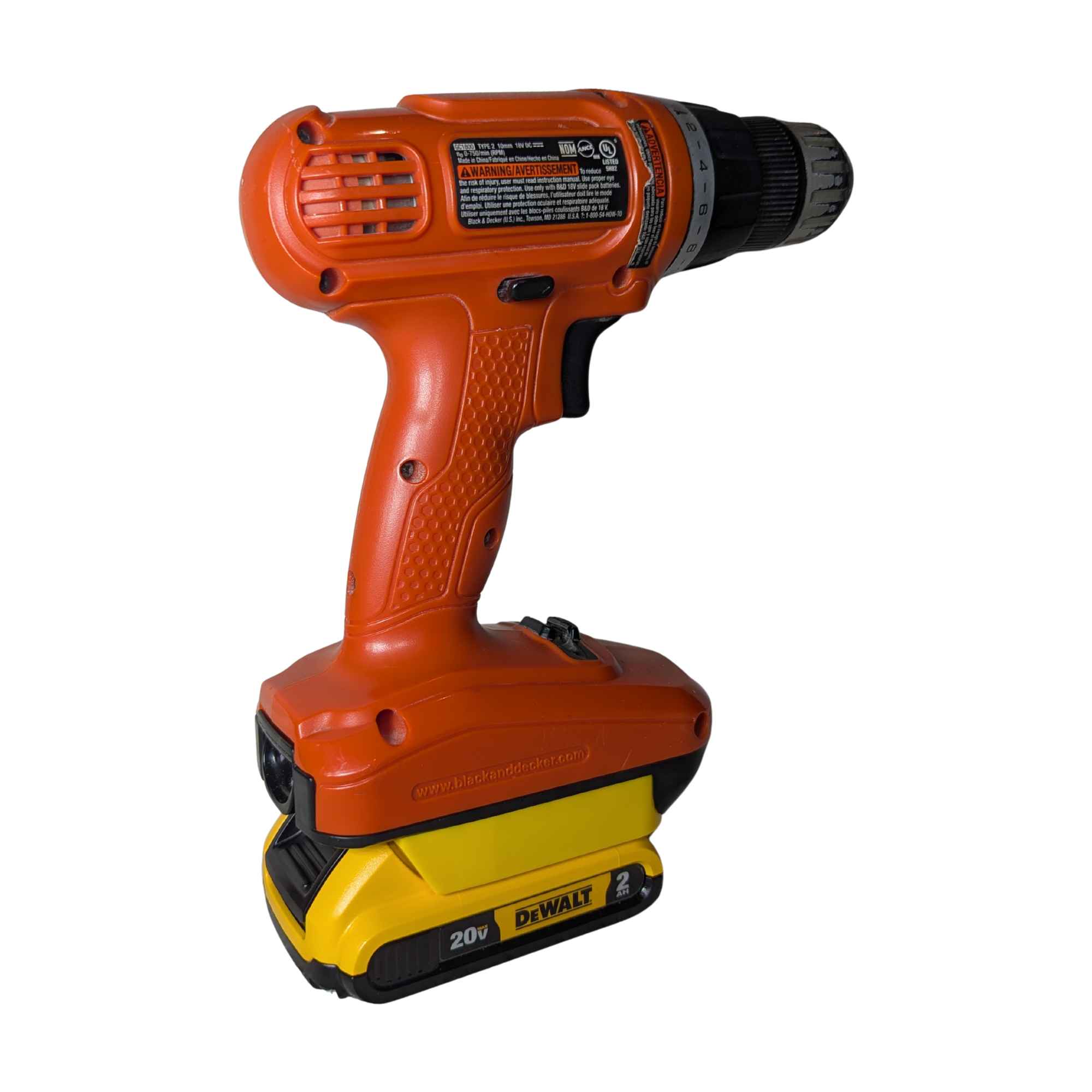 DeWalt 20V MAX auf Black and Decker 18V Ni-Cd Akkuadapter