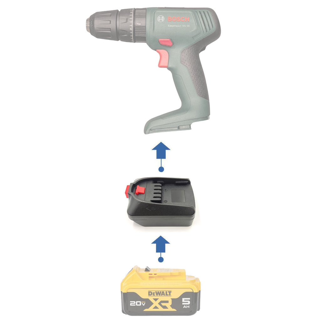 DeWalt 20V auf Bosch (Grün) 18V Akkuadapter