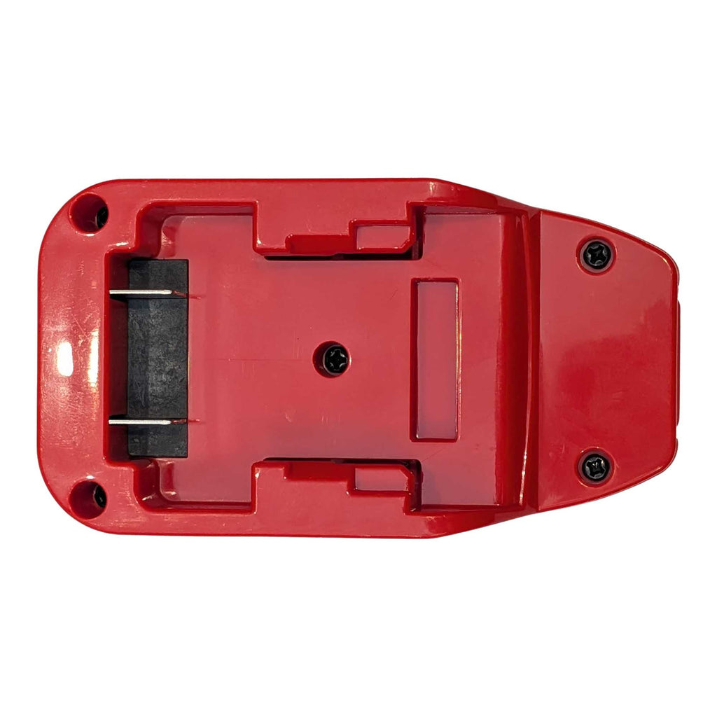 DeWalt 20V MAX to Craftsman 20V battery adapter - battery-side connection with twin copper blades and the mounting screws