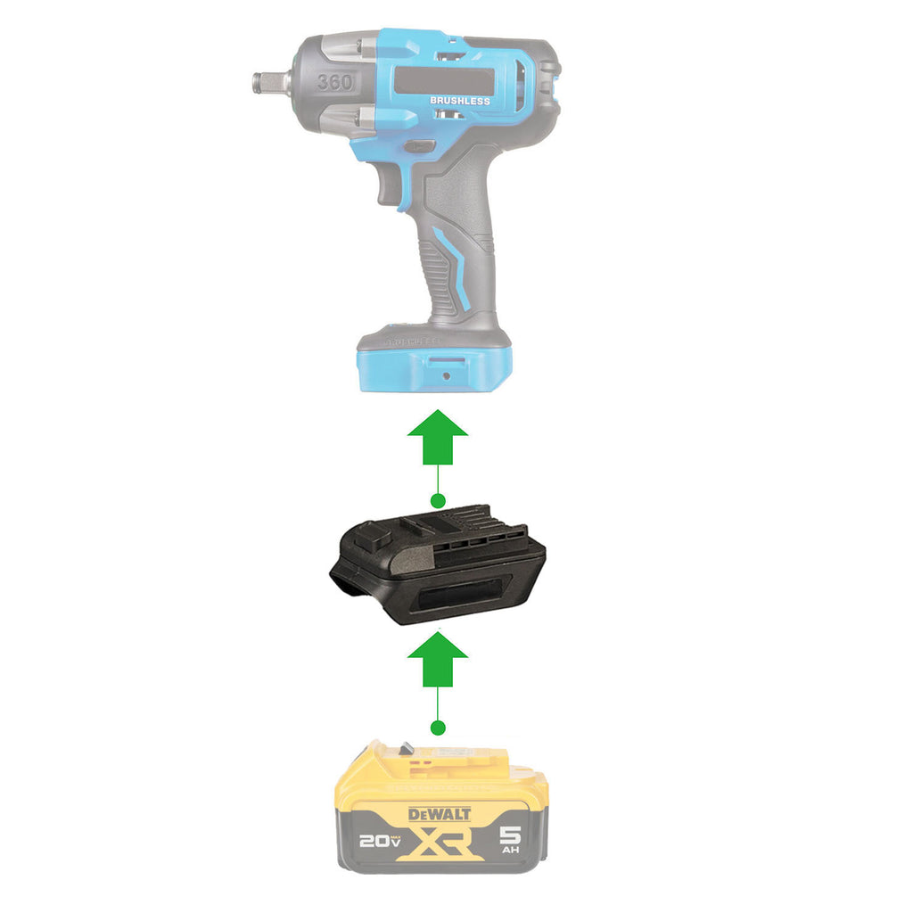 Adaptateur de batterie DeWalt 20V vers Mastercraft 20V (Bleu)