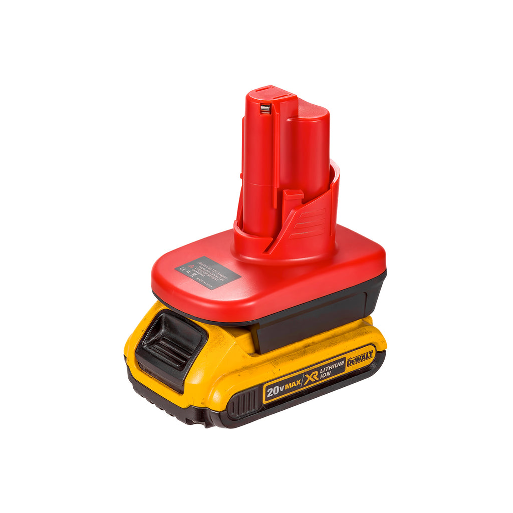 Adaptateur de batterie DeWalt 20V vers Milwaukee 12V