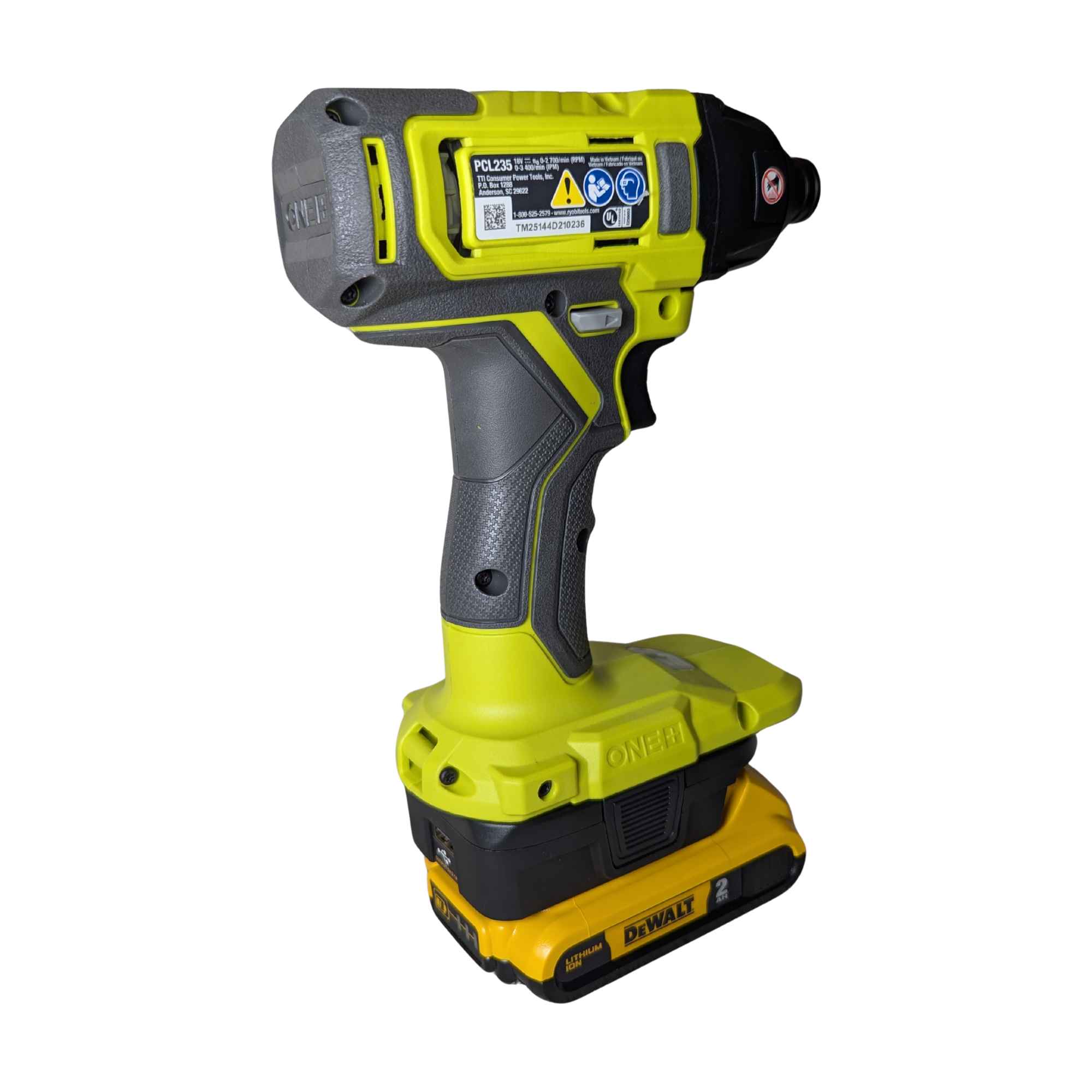 DeWalt 20V auf Ryobi 18V Batterieadapter
