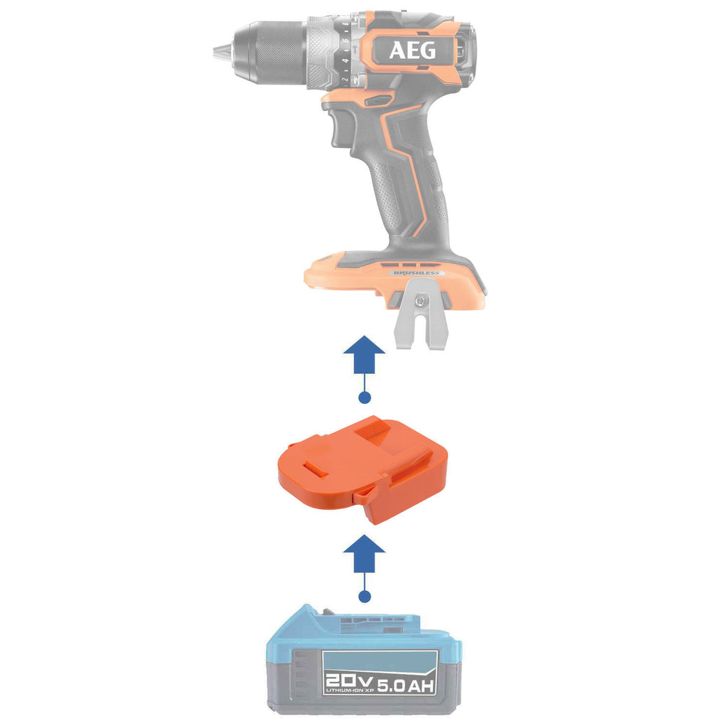 Hercules 20V auf AEG 18V Akkuadapter
