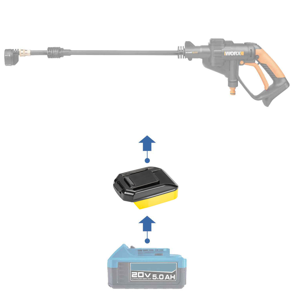 Hercules 20V auf WORX 20V PowerShare (Orange) Batterieadapter