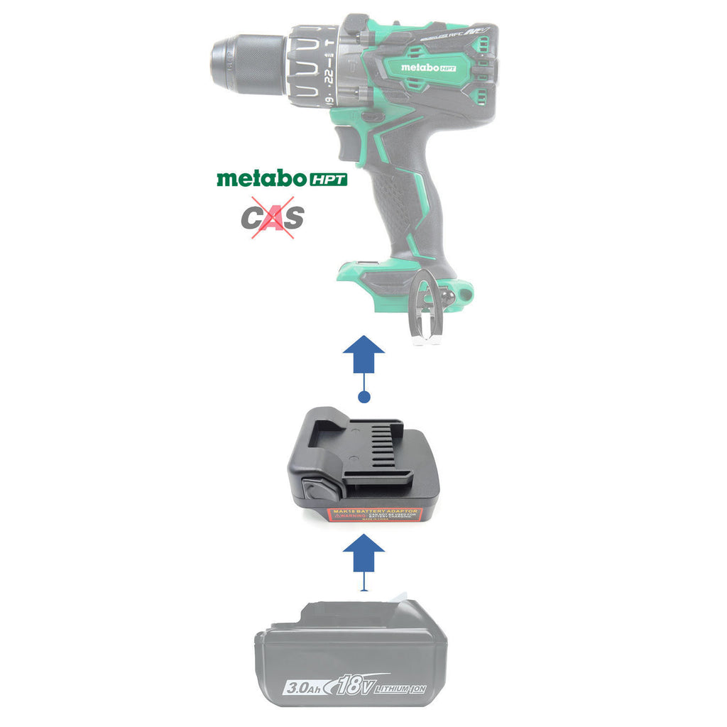 Adaptateur de batterie Makita 18V vers Metabo HPT 18V