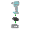 Mastercraft 20V (Blau) auf Makita 18V Batterieadapter