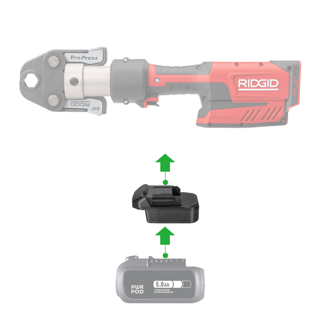 Adaptateur de batterie Mastercraft 20V (Bleu) vers RIDGID RED 18V