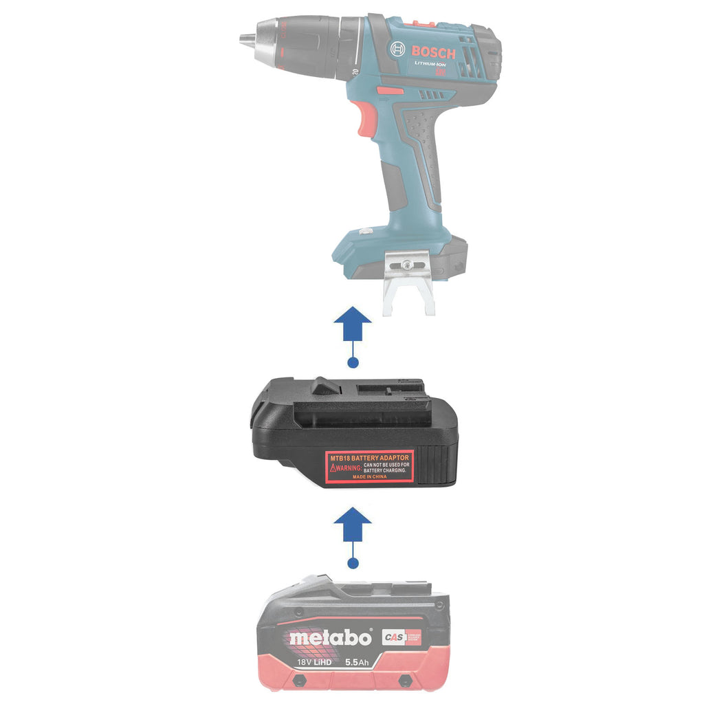 Metabo 18V CAS auf Bosch (Blau) 18V Akkuadapter