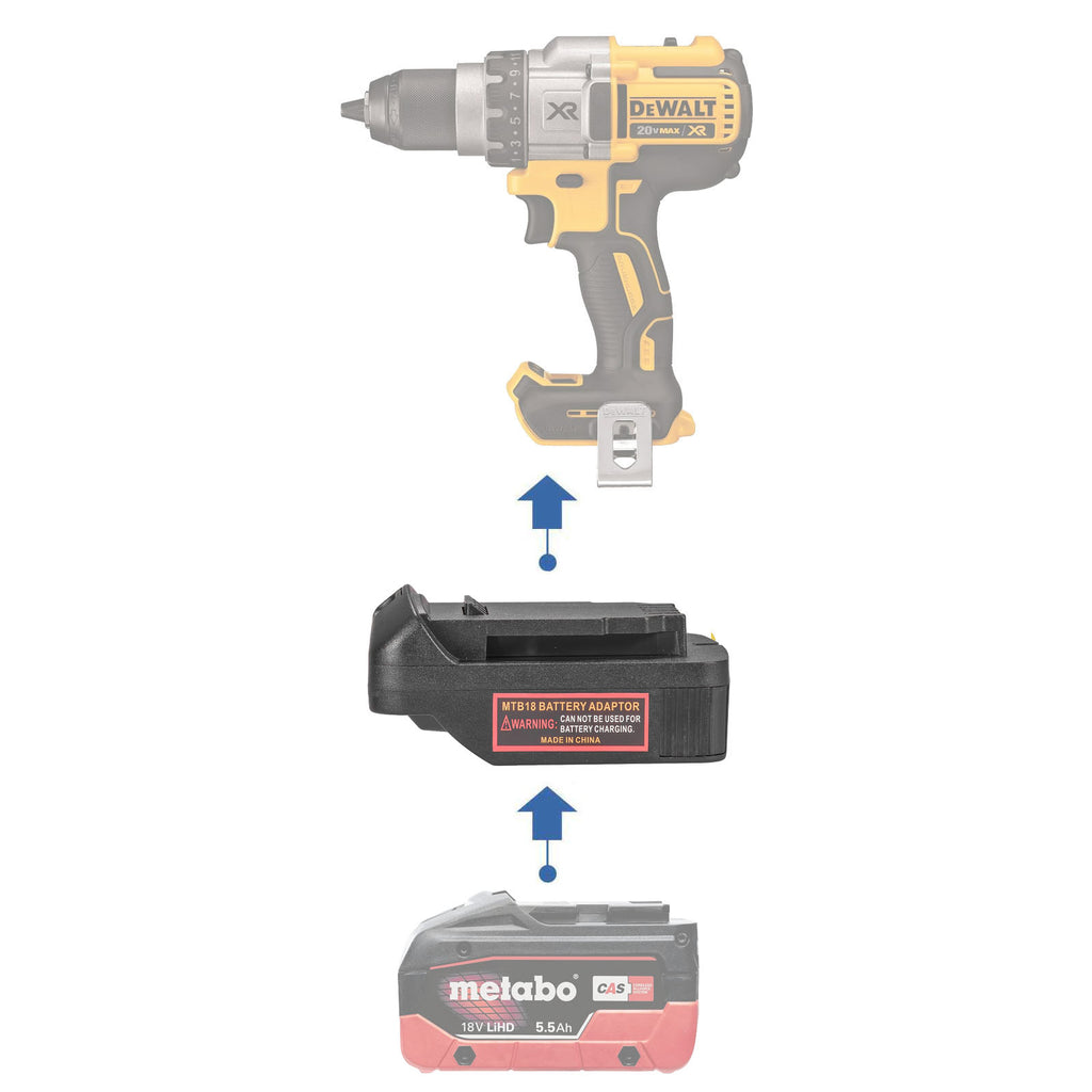 Metabo 18V CAS vers DeWalt 20V Adaptateur de batterie
