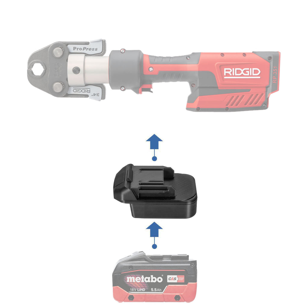 Metabo 18V CAS vers RIDGID RED 18V Adaptateur de batterie