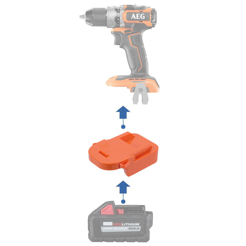 Milwaukee 18V auf AEG 18V Batterieadapter