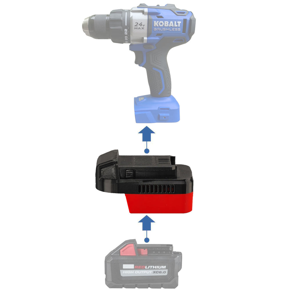 Milwaukee 18V vers Kobalt 24V Adaptateur de batterie