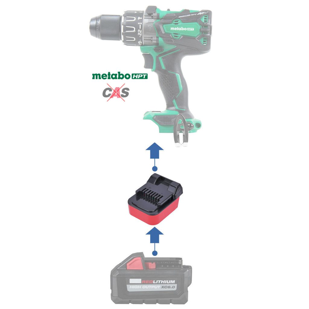 Milwaukee 18V auf Metabo HPT 18V Batterieadapter