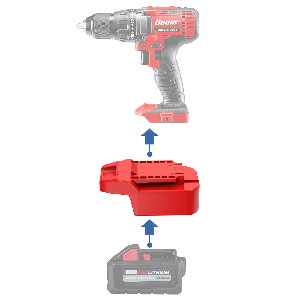 Milwaukee 18V auf Bauer 20V Akkuadapter
