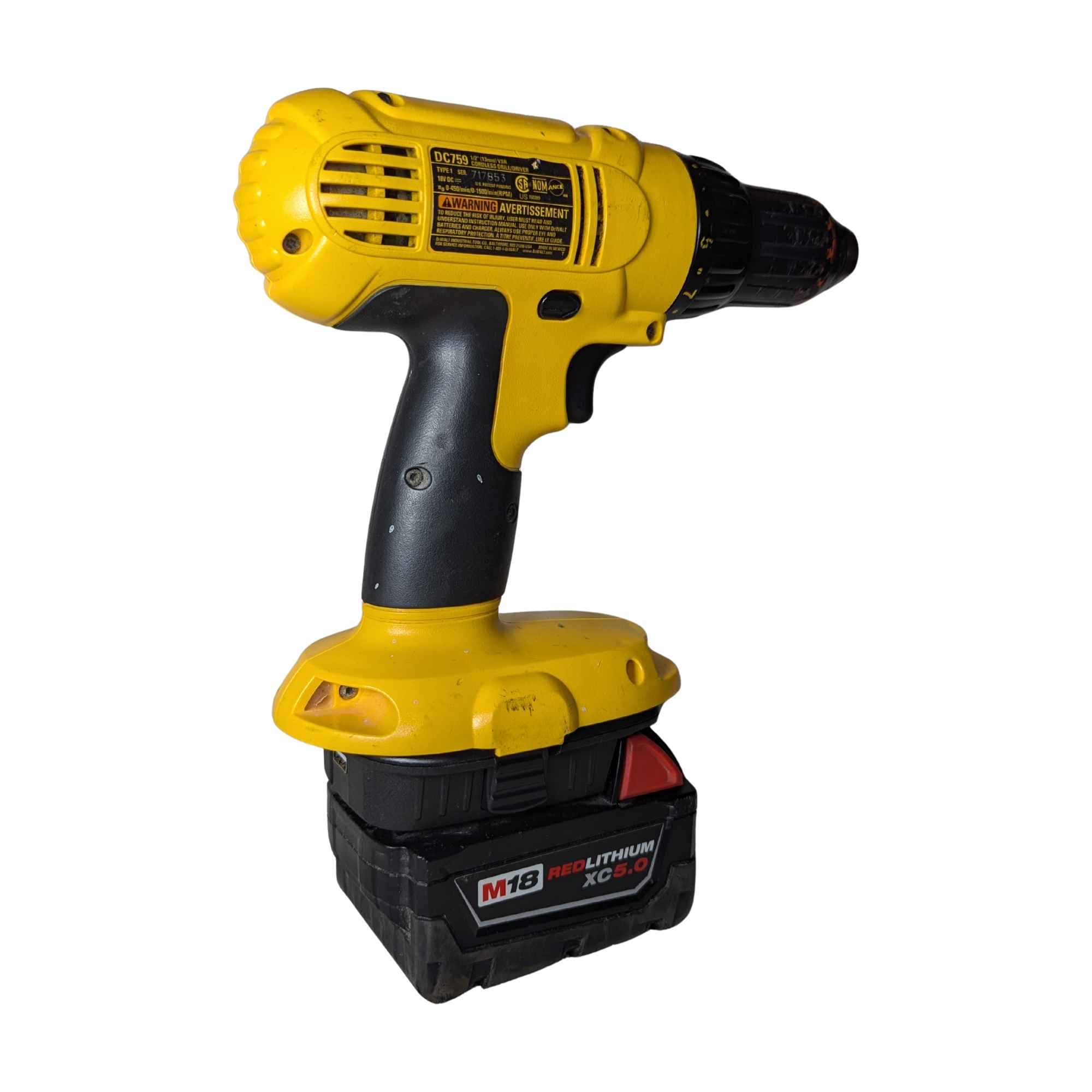 Milwaukee M18 vers DeWalt 18V Ni-Cd Adaptateur de batterie