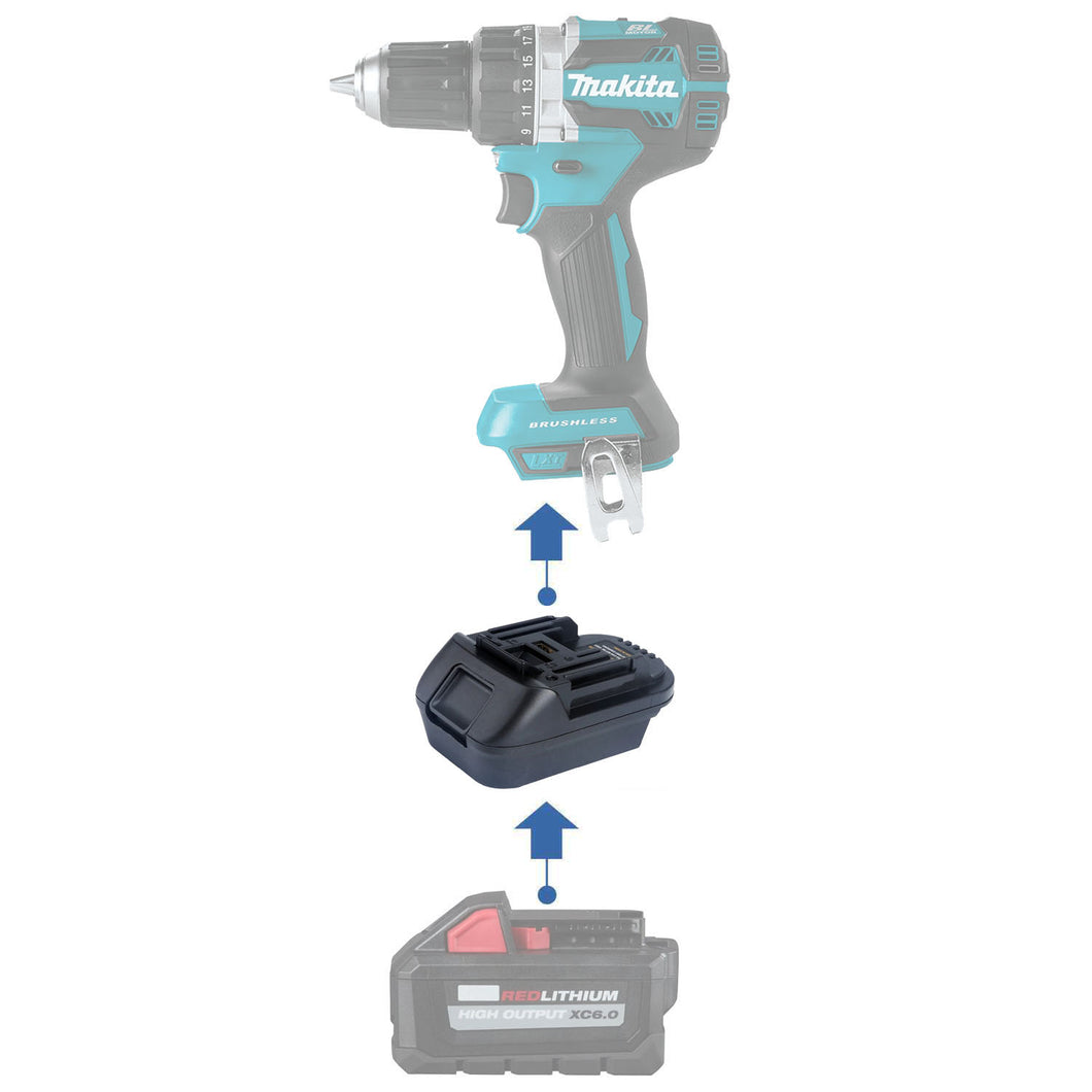 Milwaukee 18V auf Makita 18V Batterieadapter