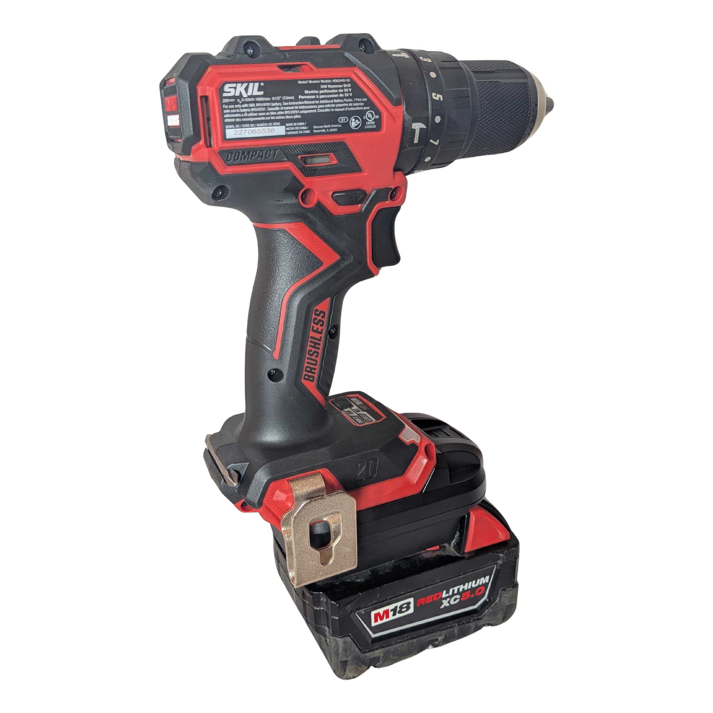 Milwaukee 18V vers SKIL 20V Adaptateur de batterie