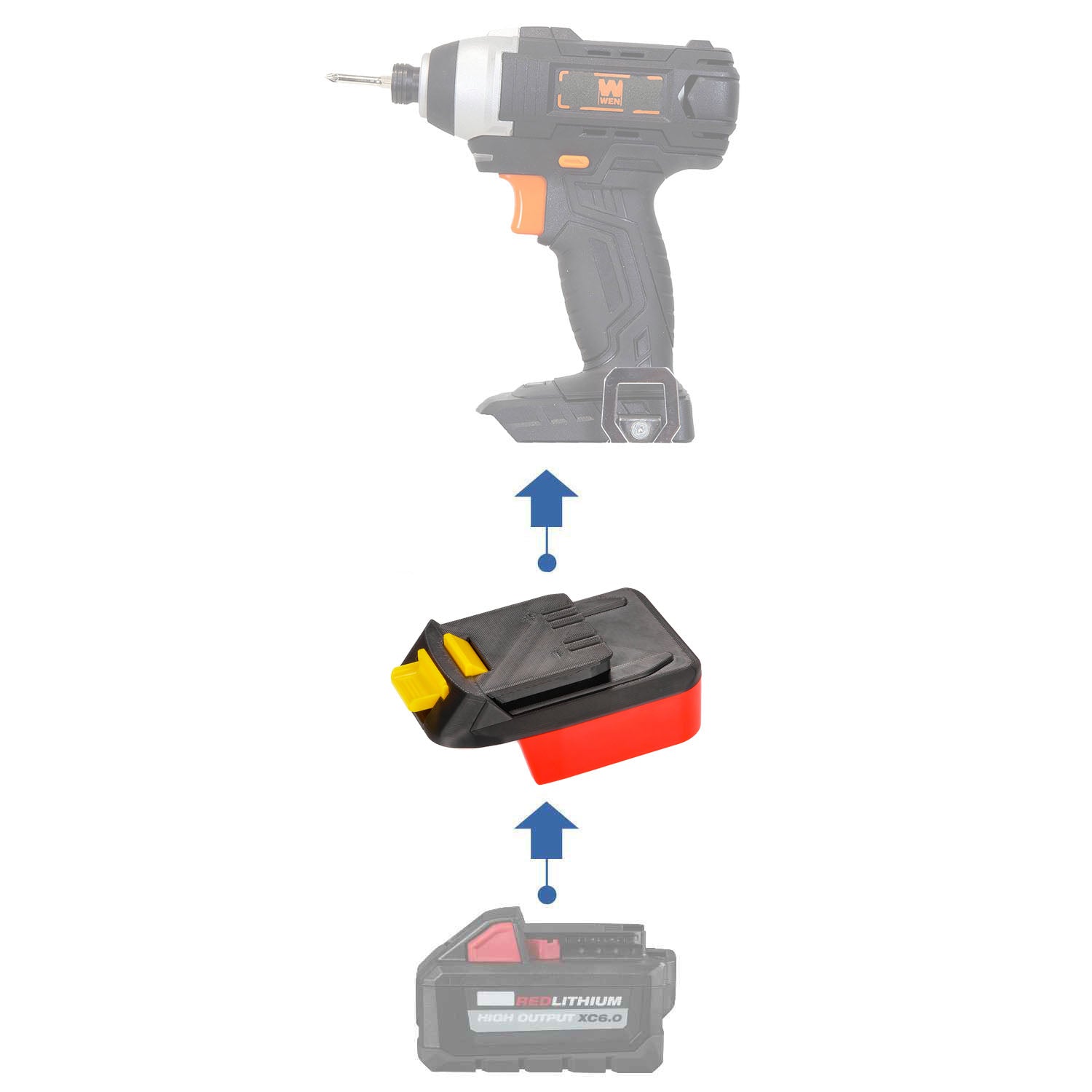 Milwaukee 18V auf WEN 20V Batterieadapter